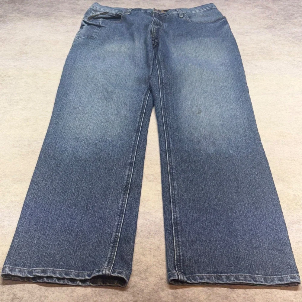Ariat Rebar M3 Loose Straight Mens 34x32 Blue DuraStretch Stackable Work Jeans
